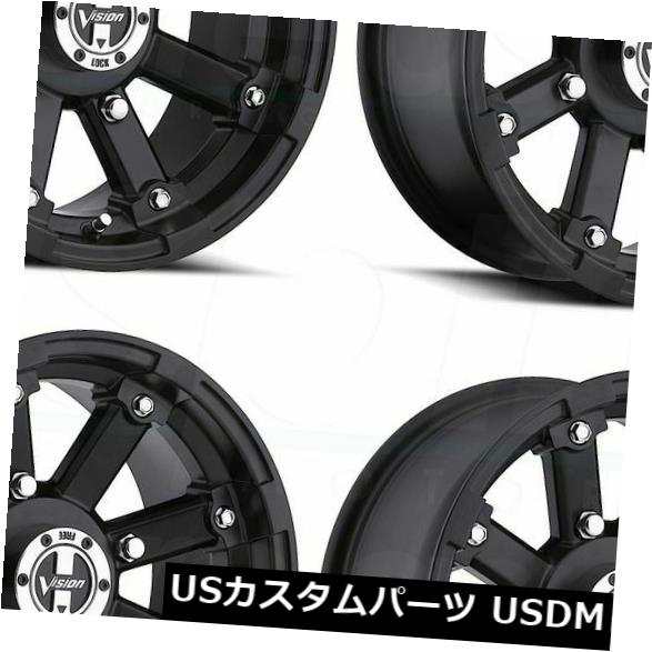 ホイール 4本セット 14x8マットブラックホイールビジョンATV 393ロックアウト4x136 -10（4個セット）  14x8 Mattの通販は