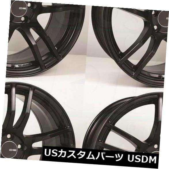 ホイール 4本セット 18x8ブラックペイントホイールエンケイTX5 5x112 45（4個セット）  18x8 Black Paint Wの通販は