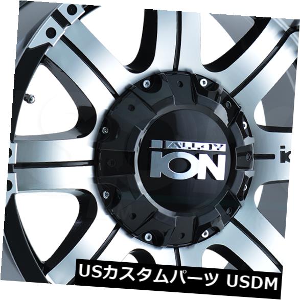 ホイール 4本セット 16x8ブラックマシニングホイールイオン187 8x6.5 / 8x170 10（4個セット）  16x8 Blackの通販は