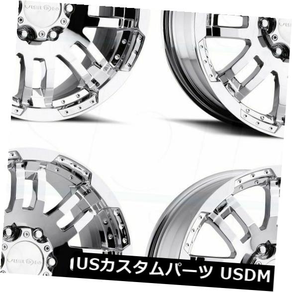 ホイール 4本セット 18x7.5 Phantom Chrome Wheels Vision 375 Warrior 6x130 55（4個の通販は 149,160円