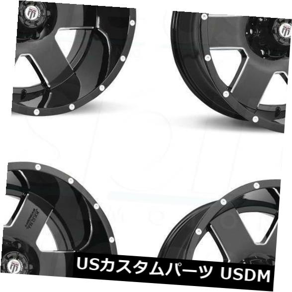 ホイール 4本セット 20x9ブラックミルドホイールTruxx AT155 8x170 0（4個セット）  20x9 Black Milleの通販は