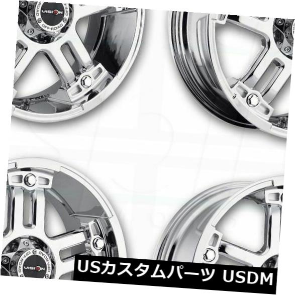 ホイール 4本セット 17x8.5 Chrome Wheels Vision 394 Warlord 5x5 / 5x127 -12（4個セの通販は