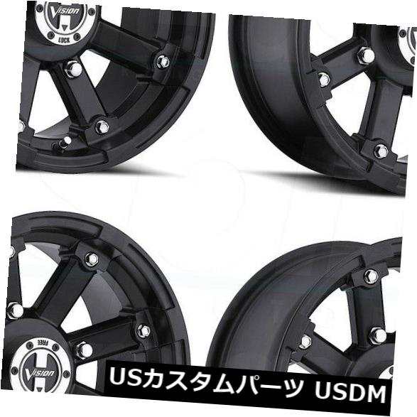 ホイール 4本セット 14x8マットブラックホイールビジョンATV 393ロックアウト4x110 -10（4個セット）  14x8 Mattの通販は