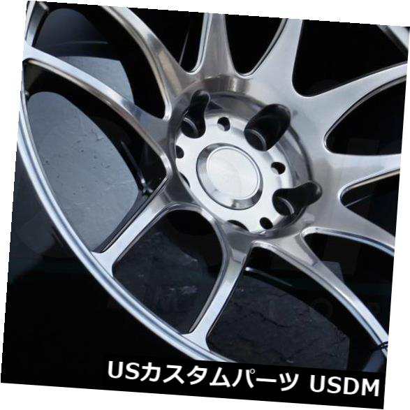 ホイール 4本セット 18x9.5 / 18x10.5 Hyper Black Wheels ESR SR08 SR8 5x114.3 15の通販は