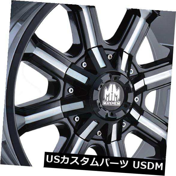 ホイール 4本セット 18x9ブラックミルドホイールズメイヘムビースト8x6.5 / 8x170 -12（4個セット） 18x9 Blac｜au  PAY マーケット