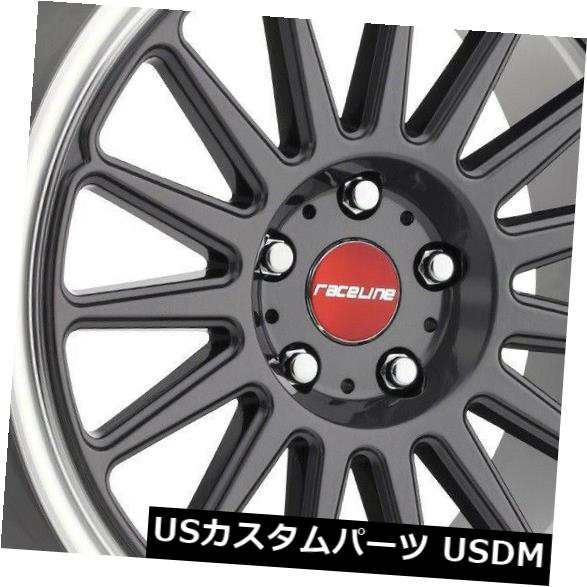 ホイール 4本セット 17x9ガンメタルホイールRaceline 315Gグリップ5x100 40（4個セット）  17x9 Gun Metの通販は