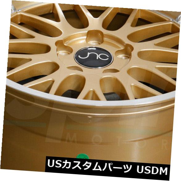ホイール 4本セット 18x8ゴールドマシンリップホイールJNC 005 JNC005 5x112 34（4個セット） 18x8 Goldの通販は