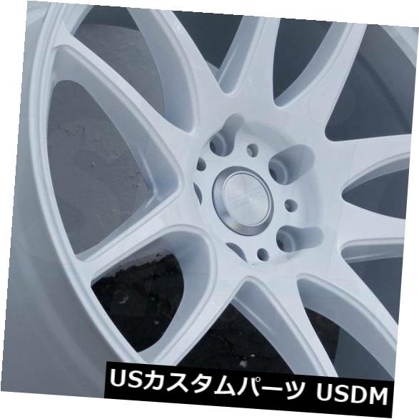 ホイール 4本セット 18x8.5 / 18x10.5ホワイトホイールESR SR08 SR8 5x114.3 30/15（4個セット）  の通販は