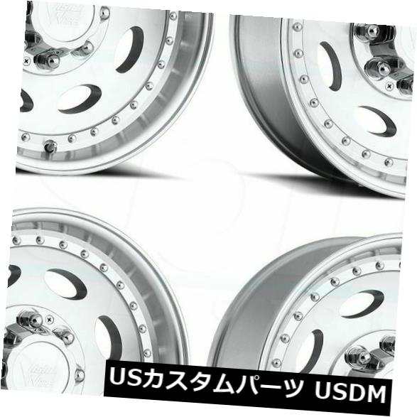 ホイール 4本セット 19.5x7.5機械加工クリアコートホイールビジョンHD 81ホーラーシングル8x170 0（4個セット  19.5xの通販は