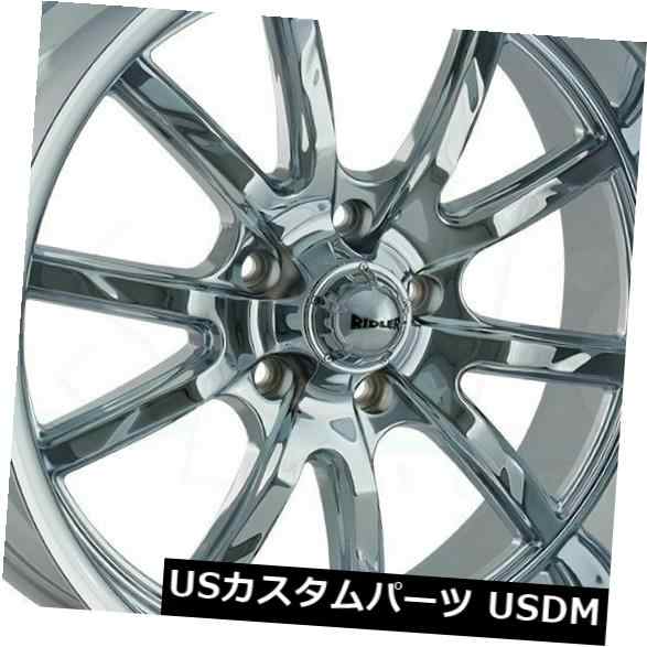 ホイール 4本セット 18x8 / 18x9.5 Chrome Wheels Ridler 650 5x5 / 5x127 0/0（4個セッの通販は