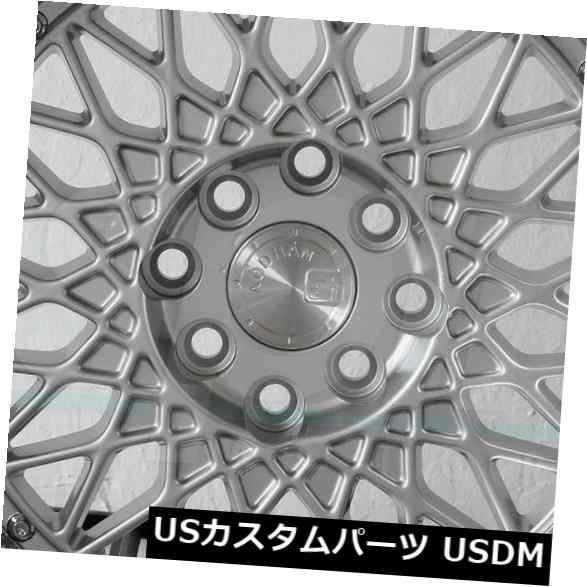 ホイール 4本セット 4-新しい15 "Aodhan AH05 AH5ホイール15x8 4x100 / 4x114.3 20シルバー加工リムの通販は 273,240円