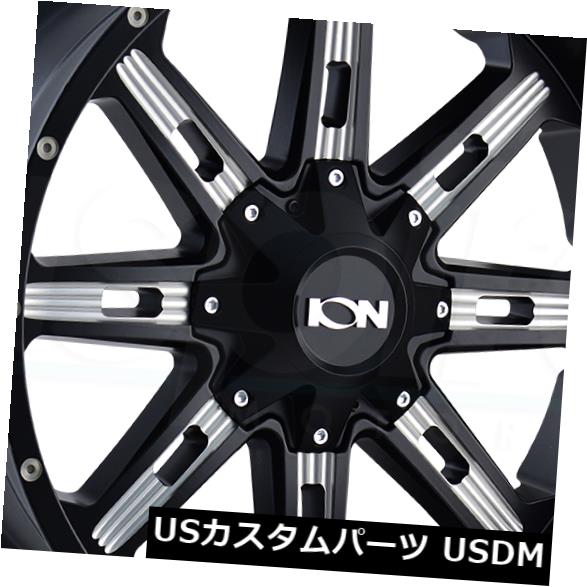 ホイール 4本セット 4-新しい17インチイオン184ホイール17x9 5x5.5 / 5x139.7 18サテンブラックミルドリム  4-の通販は