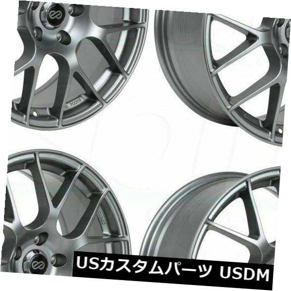 ホイール 4本セット 4-新しい18 "Enkei Raijin Wheels 18x8 5x120 42 Gunmetal Paint Rの通販は