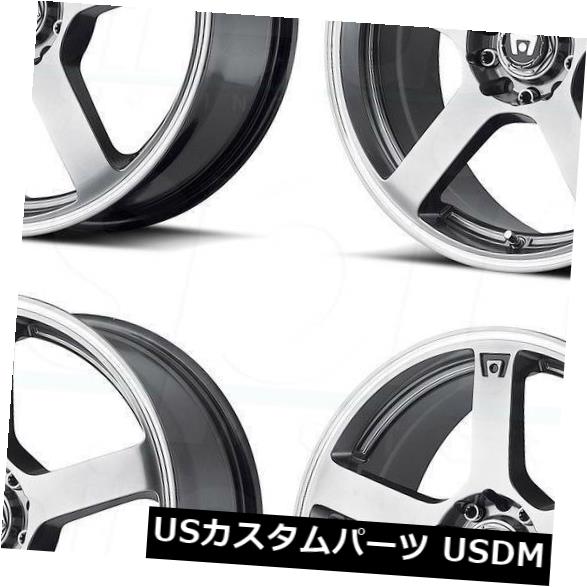 ホイール 4本セット 4-新しい15インチMotegi MR116ホイール15x6.5 5x100 / 5x114.3 40シルバーリム  の通販は