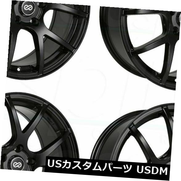 ホイール 4本セット 4-新しい17 "Enkei M52ホイール17x7.5 5x100 45ブラックペイントリム  4-New 17" の通販は