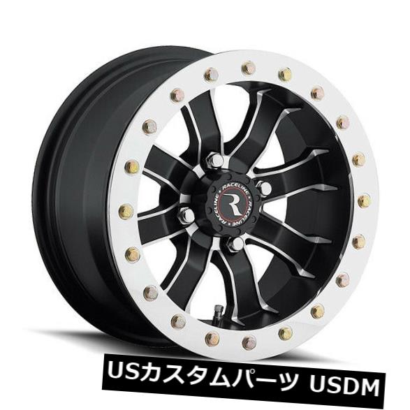 ホイール 4本セット 4-新しい15 "Raceline A71 Mambaビードロックホイール15x7 4x156 0ブラックリム  4-の通販は