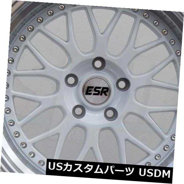 ホイール 4本セット 4-新しい18インチESR SR01 SR1ホイール18x8.5 5x114.3 30ホワイトリム  4-New 18の通販は