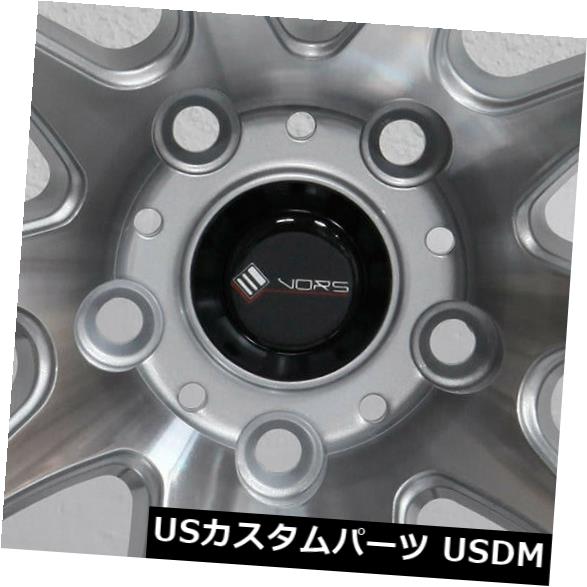 ホイール 4本セット 4-新しい18インチVors TR4ホイール18x9.5 5x108 35シルバー加工リム  4-New 18" Voの通販は