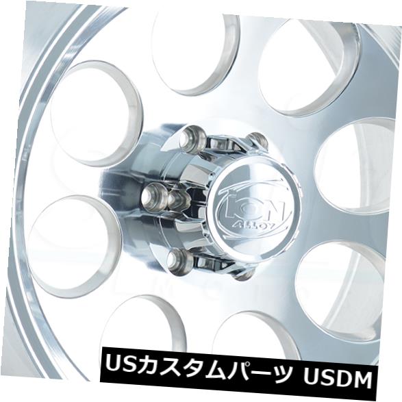 ホイール 4本セット 4-新しい17 "イオン171ホイール17x9 5x114.3 0研磨リム  4-New 17" Ion 171 Whの通販は