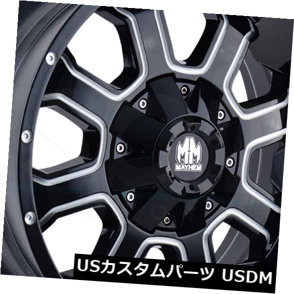 ホイール 4本セット 4-New 17 "Mayhem Fierce Wheels 17x9 8x6.5 / 8x170 18グロスブラックの通販は 184,140円