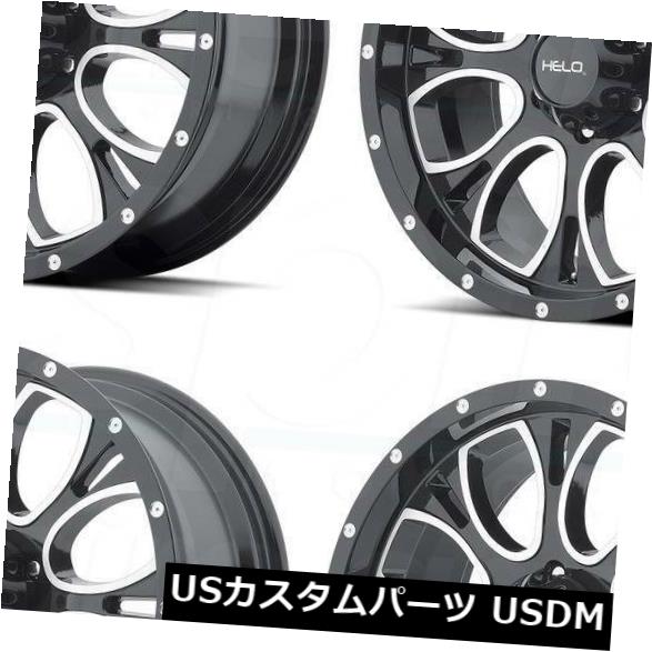 ホイール 4本セット 4-新しい17 "Helo HE879ホイール17x9 8x180 18ブラックマシンミルドリム 4-New 17"の通販は