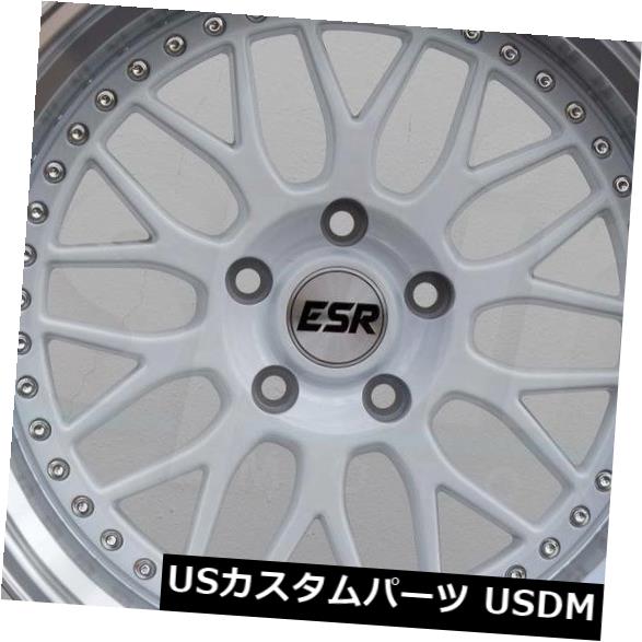 ホイール 4本セット 4-新しい18インチESR SR01 SR1ホイール18x8.5 5x100 30ホワイトリム 4-New 18"