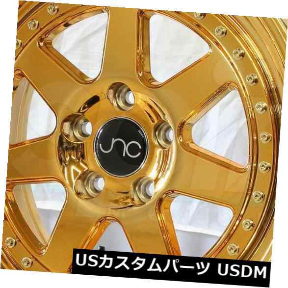 ホイール 4本セット 4-新しい17 "JNC 048 JNC048ホイール17x9 4x100 30プラチナゴールドリム  4-New 1の通販は