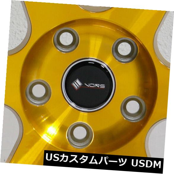 ホイール 4本セット 4-新しい18インチVors TR37ホイール18x9.5 5x114.3 22キャンディゴールドリム 4-New の通販は