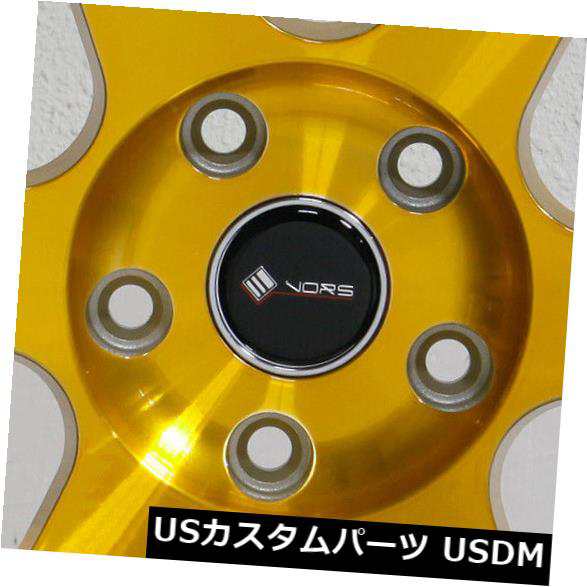 ホイール 4本セット 4-新しい18インチVors TR37ホイール18x8.5 / 18x9.5 5x110 35/35キャンディゴールドの通販は