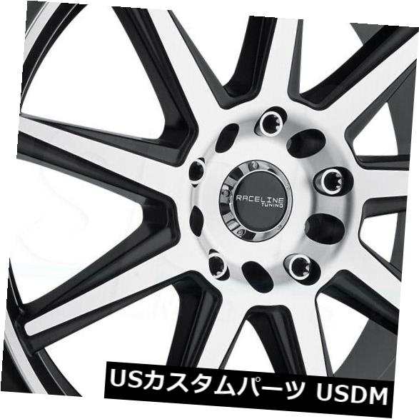 ホイール 4本セット 4-新しい16インチRaceline 144Mストームホイール16x7 5x110 / 5x115 40加工ブラックリの通販は