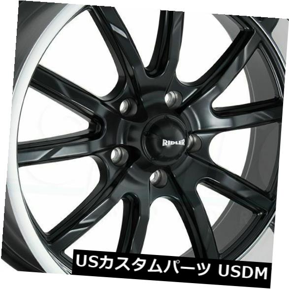 ホイール 4本セット 4-新しい18 "Ridler 650 Wheels 18x8 / 18x9.5 5x114.3 0/0 Matte の通販は