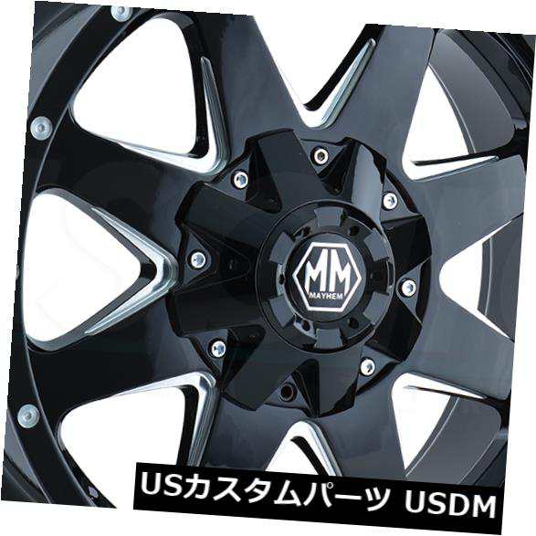 ホイール 4本セット 4-新しい20 "Mayhem Tank Wheels 20x9 6x135 / 6x5.5 -12 Black Miの通販は