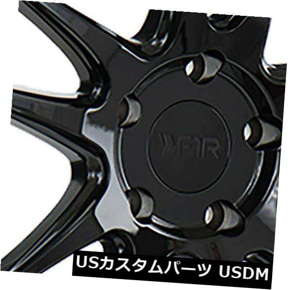 ホイール 4本セット 4-新しい18インチF1R F102ホイール18x8.5 / 18x9.5 5x114.3 38/38ブラックポリッシの通販は