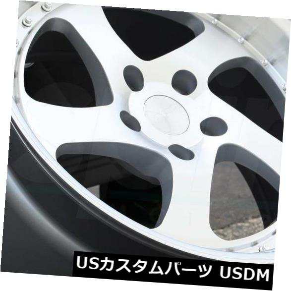 ホイール 4本セット 4-新しい18インチESR SR02 SR2ホイール18x10.5 5x120 22機械加工シルバーリム  4-Newの通販は