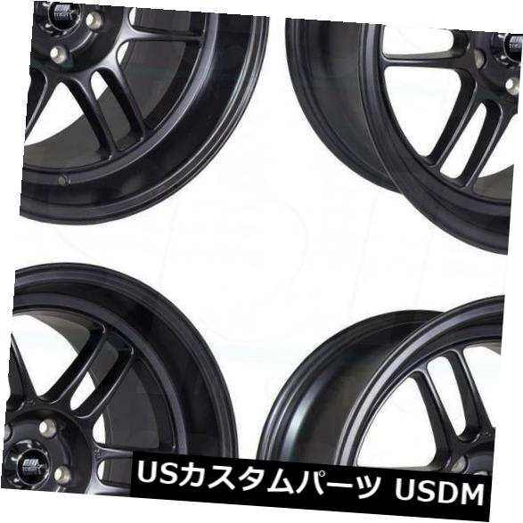 ホイール 4本セット 4-新しい17 "MST鈴鹿ホイール17x7.5 / 17x9.5 5x114.3 25/20マットブラックスタッガーの通販は