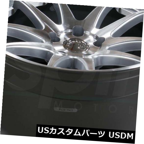 ホイール 4本セット 4-新しい18 "Aodhan DS02 DS2ホイール18x10.5 5x114.3 15シルバー加工フェイスリム の通販は