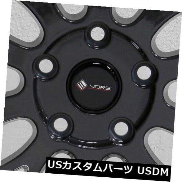 ホイール 4本セット 4-新しい19インチVors VR8ホイール19x9.5 5x110 35ハイパーブラックリム  4-New 19" の通販は