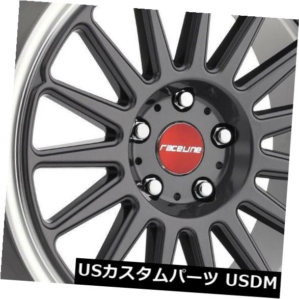 ホイール 4本セット 4-新しい18 "Raceline 315Gグリップホイール18x8.5 5x108 45ガンメタルリム  4-Newの通販は 178,860円