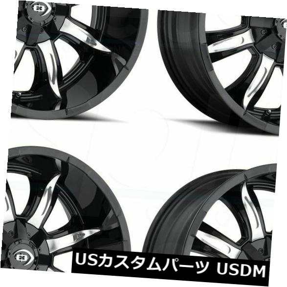 ホイール 4本セット 4-新しい17 "Vision 423マニックホイール17x9 8x170 12ブラックマシンドリム  4-New 1の通販は