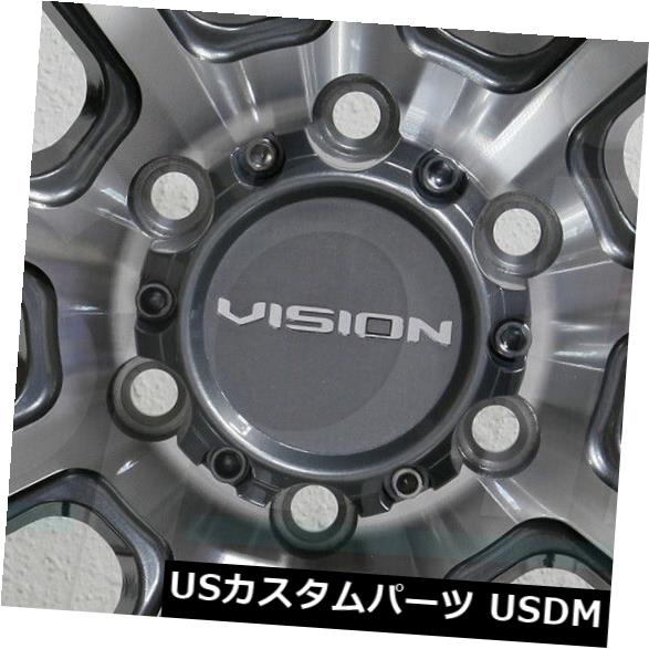 ホイール 4本セット 4-新しい18 "Vision 353タービンホイール18x9 6x5.5 / 6x139.7 18ガンメタル加工リムの通販は