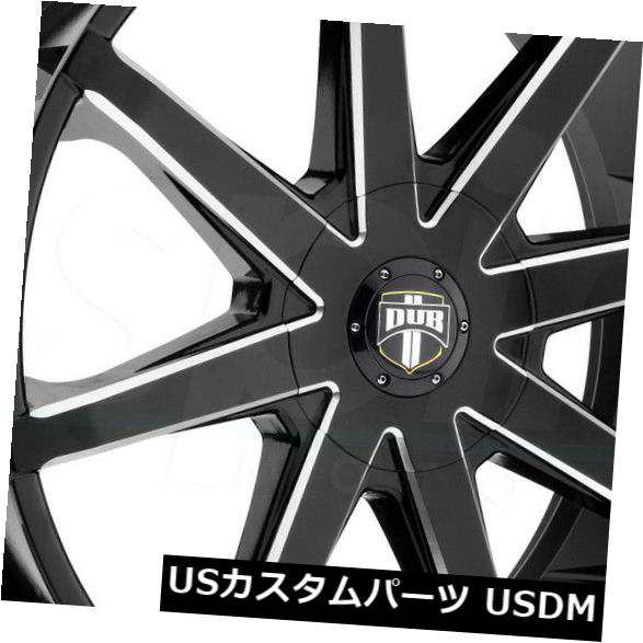 ホイール 4本セット 4-新しい19インチDUBプッシュS109ホイール19x8.5 6x132 30ブラックミルドリム  4-New 19の通販は