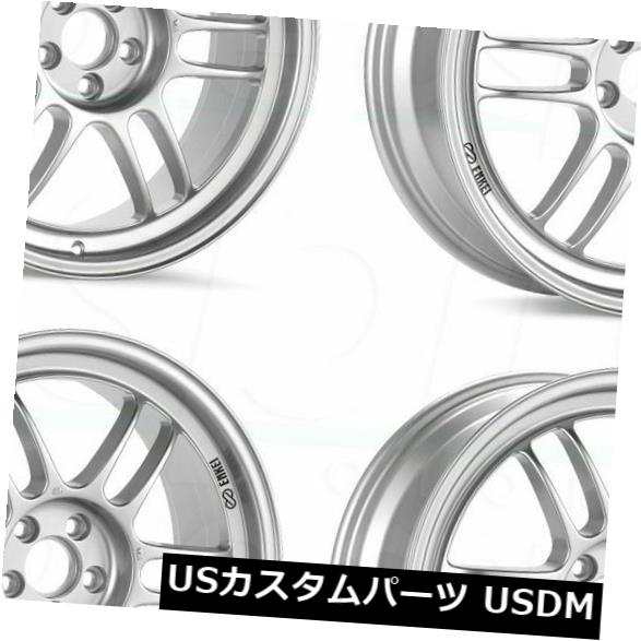 ホイール 4本セット 4-New 17 "Enkei RPF1 Wheels 17x8 5x100 35 Silver Paint Rimsの通販は