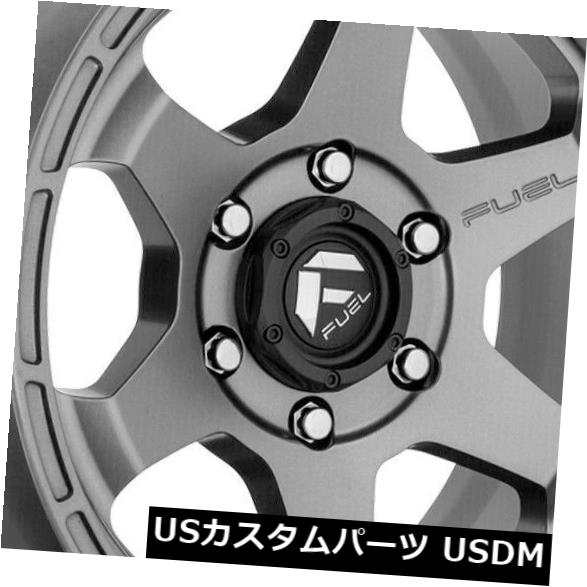 ホイール 4本セット 4-新しい17 "Fuel Shok D665ホイール17x9 5x5 / 5x127 -12 GunMetal Riの通販は