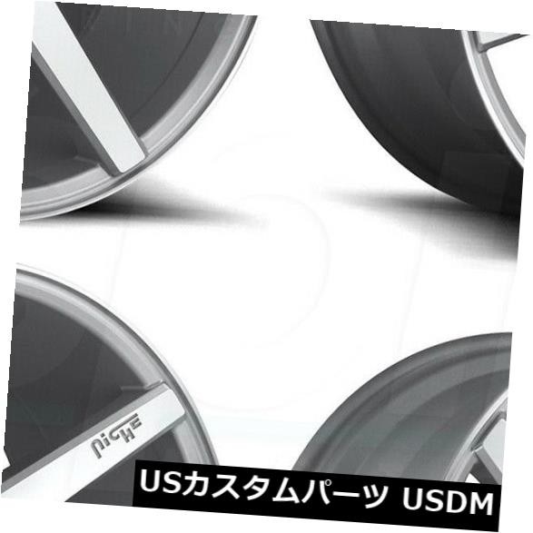 ホイール 4本セット 4-新しい19インチニッチヴェローナM179ホイール19x8.5 / 19x9.5 5x112 42/48シルバースタの通販は