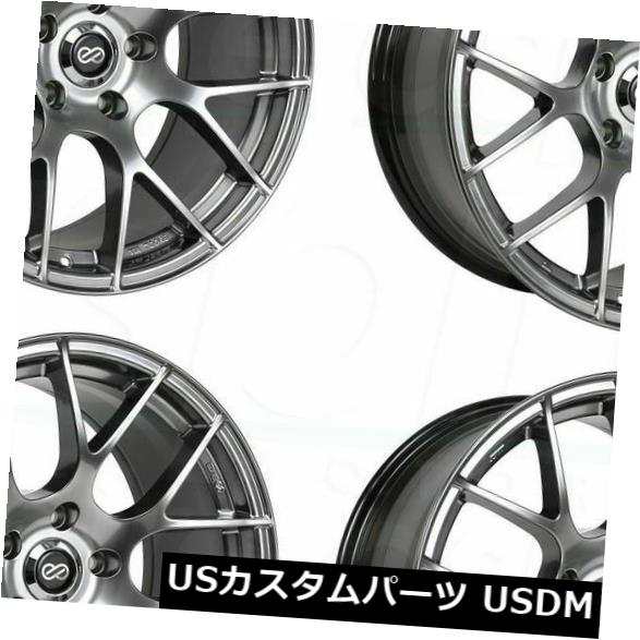 ホイール 4本セット 4-New 18 "Enkei Raijin Wheels 18x9.5 5x120 35ハイパーシルバーリム  4-の通販は