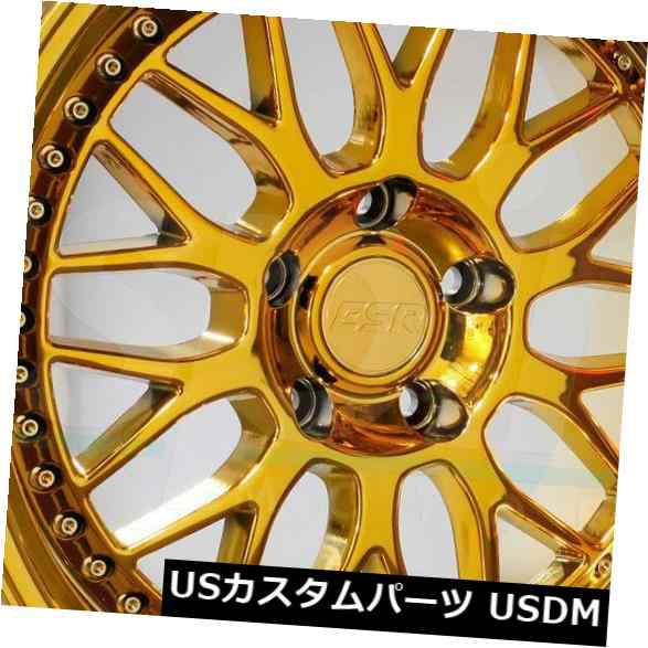 ホイール 4本セット 4-新しい18インチESR SR01 SR1ホイール18x9.5 5x100 22ゴールドクロムリム  4-New 1の通販は