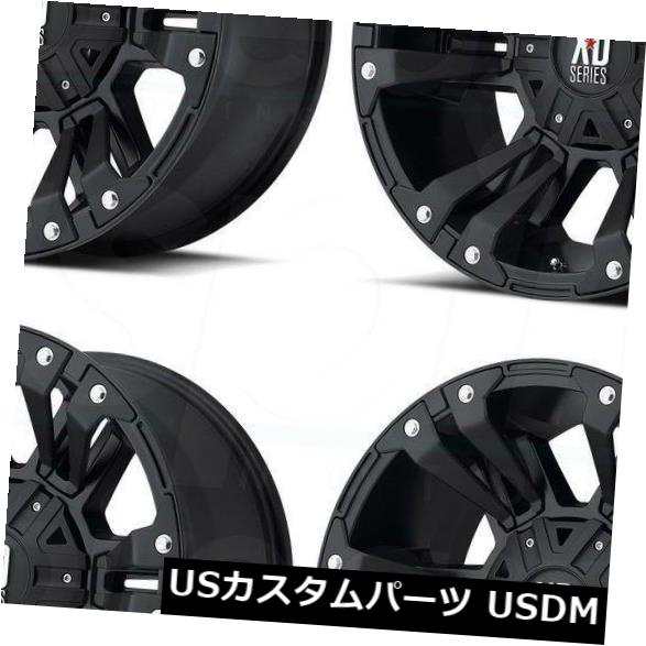 ホイール 4本セット 4-新しい17 "XD XD822モンスターホイール17x9 5x5.5 / 5x150 -12ブラックアクセントリムの通販は