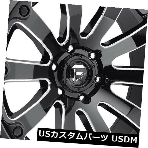 ホイール 4本セット 4-新しい20インチ燃料ディーゼルD598ホイール20x12 8x6.5 / 8x165.1 -44ブラックミルドリムの通販は 241,758円