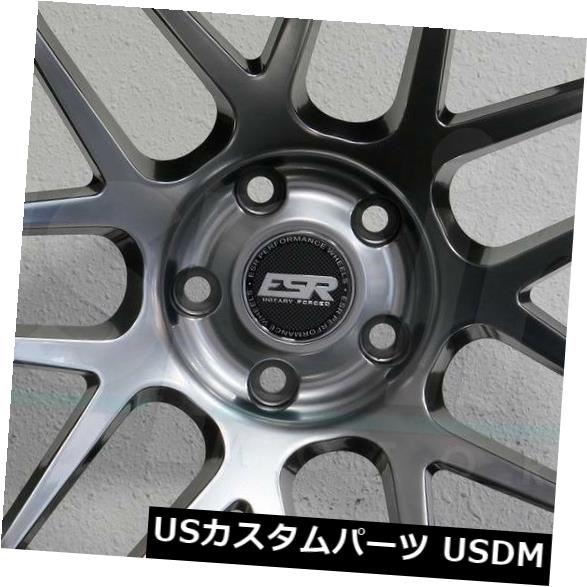 ホイール 4本セット 4-新しい18インチESR RF01 RF1ホイール18x9.5 5x100 22ハイパーブラックリム  4-New の通販はホイール