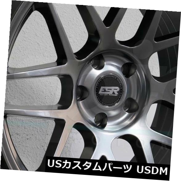 ホイール 4本セット 4-新しい18インチESR RF01 RF1ホイール18x9.5 5x100 22ハイパーブラックリム  4-New の通販は